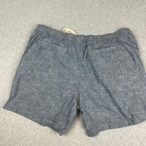 Free Assembly Mens Blue Chambray Drawstring Shorts XL Elastic Waist Pocketed